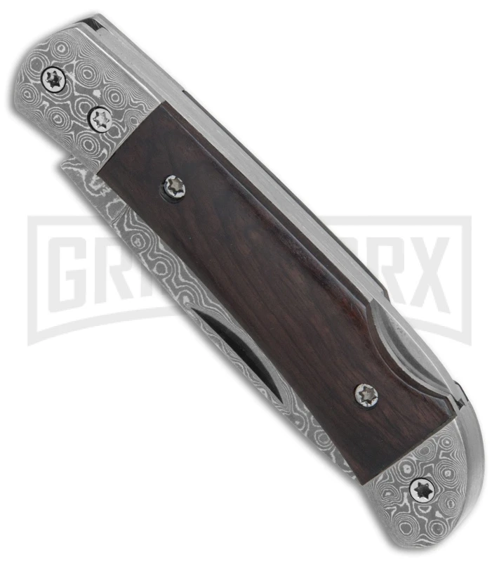 Boker Magnum Damascus Countess Ebony Folding Knife - Damascus Plain 3 Boker Magnum Damascus Countess Ebony Folding Knife - Damascus Plain - Image 3