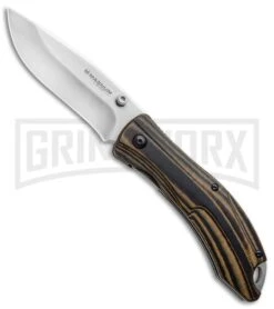 Boker Magnum Dark Earth Brown G-10 Folding Knife - Satin Plain