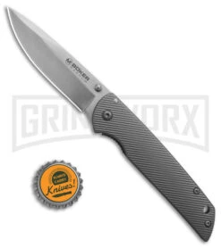 Boker Magnum Eternal Classic Steel Frame Lock Knife W/Thumb Stud - Satin Plain -OTF Knives Shop Boker Magnum Eternal Classic Thumb Stud BHQ 136272 td size large