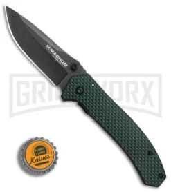 Boker Magnum Green Strike LSCF/G-10 Folding Knife - Black SW -OTF Knives Shop Boker Magnum Green Strike BHQ 80833 er bottlecap large