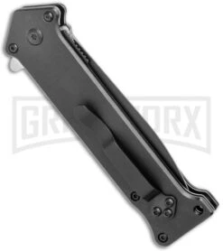 Boker Magnum Intricate Compact Black Spring Assisted Knife - Black Plain -OTF Knives Shop Boker Magnum Intricate Compact SA Black 01LL322 BHQ 120940 jr side large