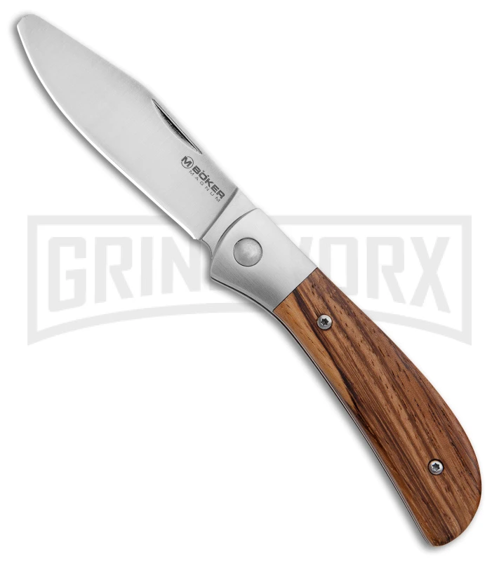 Boker Magnum Kids Slip Joint Knife Zebrawood - Satin Plain 1 Boker Magnum Kids Slip Joint Knife Zebrawood - Satin Plain