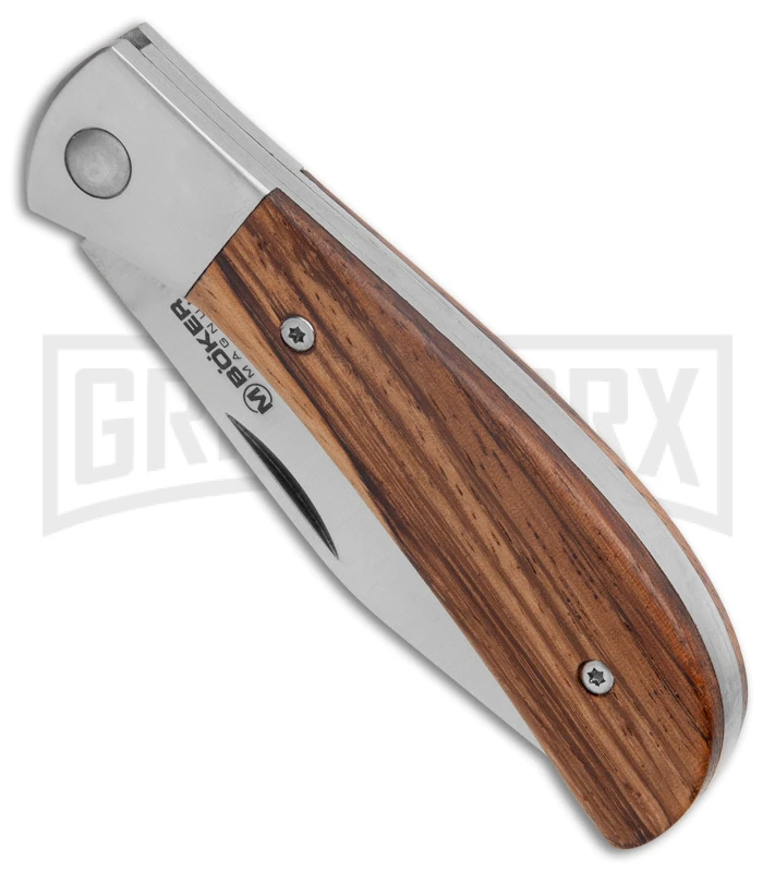 Boker Magnum Kids Slip Joint Knife Zebrawood - Satin Plain 2 Boker Magnum Kids Slip Joint Knife Zebrawood - Satin Plain - Image 2