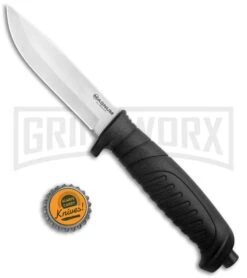 Boker Magnum Knivgar Black Polymer Fixed Blade Knife - Satin Plain -OTF Knives Shop Boker Magnum Knivgar Hunting Black Synthetic 02MB010 BHQ 118414 jr bottlecap large