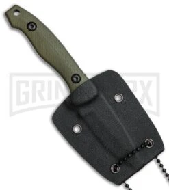 Boker Magnum Lil Friend OD Green G-10 Fixed Blade Knife - Black SW -OTF Knives Shop Boker Magnum Lil Friend Drop BHQ 80830 er sheath large