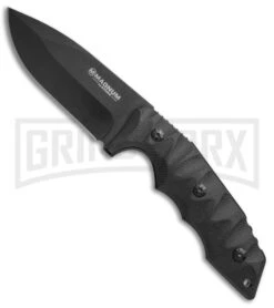 Boker Magnum Nightshade Black G-10 Fixed Blade Knife - Black Plain