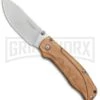 Boker Magnum Pakka Hunter Wood Folding Knife - Satin Plain