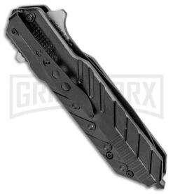 Boker Magnum Rocket Black Folding Knife - Black Plain 6 Boker Magnum Rocket Black Folding Knife - Black Plain -OTF Knives Shop Boker Magnum Rocket SA Black 01RY596 BHQ 13774 jr side large