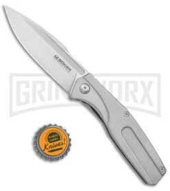 Boker Magnum The Milled One Steel Folding Knife - Satin Plain -OTF Knives Shop Boker Magnum The Milled One FL Satin BHQ 136007 jr bottlecap large