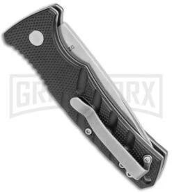 Boker Mini Strike Automatic Knife Black - Drop Point Stonewash Plain -OTF Knives Shop Boker Mini Strike Auto Black SW 01BO435NSOI BHQ 99628 jr side large