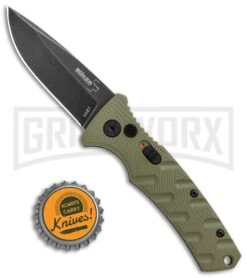 Boker Mini Strike Automatic Knife OD Green - Drop Point Black SW Plain 7 Boker Mini Strike Automatic Knife OD Green - Drop Point Black SW Plain -OTF Knives Shop Boker Mini Strike Auto OD Green Smokewash 01BO437NSOI BHQ 99630 jr bottlecap large