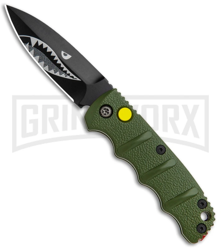 Boker Mini Kalashnikov Warhawk Automatic Knife Green - D2 Black Plain 1 Boker Mini Kalashnikov Warhawk Automatic Knife Green - D2 Black Plain