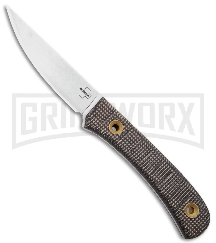 Boker Plus Bark Beetle Brown Micarta Fixed Blade Knife (Satin Plain) 1 Boker Plus Bark Beetle Brown Micarta Fixed Blade Knife (Satin Plain)