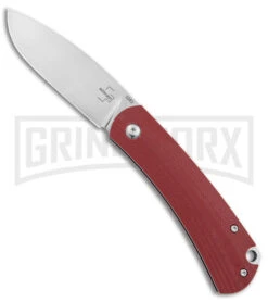 Boker Plus Boston Burgundy G-10 Slip Joint Pocket Knife - Satin Plain