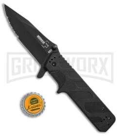 Boker Plus CLB Direkt Black Folding Knife - Black Serr -OTF Knives Shop Boker Plus CLB Direkt black 01BO571 er size large