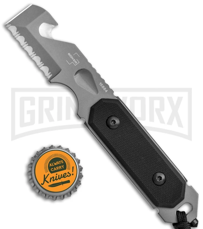 Boker Plus Cop Tool Fixed Blade Knife - Bead Blast Serr 6 Boker Plus Cop Tool Fixed Blade Knife - Bead Blast Serr - Image 6