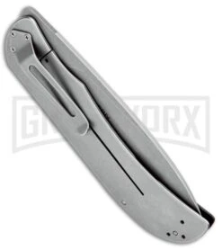 Boker Plus Exskelibur I Black G-10 Frame Lock Knife - Stonewash Plain -OTF Knives Shop Boker Plus Exskelibur I Manual Knife Black G 10 BHQ 94328 ns side large