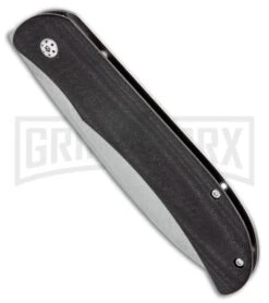 Boker Plus Exskelibur I Black G-10 Frame Lock Knife - Stonewash Plain -OTF Knives Shop Boker Plus Exskelibur I Manual Knife Black G 10 BHQ 94328 ns spine large