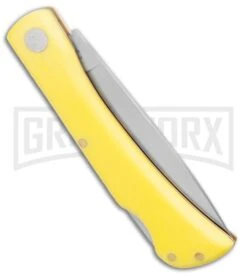Boker Plus Rangebuster Jr. 2.0 Lockback Folding Knife Yellow - Satin Plain -OTF Knives Shop Boker Plus Justin Rangebuster Jr. 2.0 Lockback Yellow Poly 3 Satin 01BO173JU BHQ 125059 LS Side large
