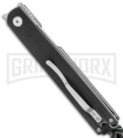 Boker Plus Kansei Nori Black G-10 Liner Lock Knife - Satin Plain -OTF Knives Shop Boker Plus Kansei Nori LL Black G 10 Satin 01BO890 BHQ 101766 jr side large