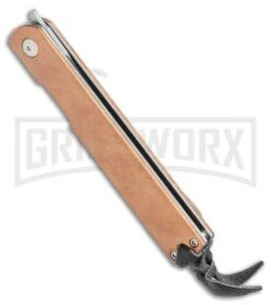 Boker Plus Kansei Nori Copper Liner Lock Knife (Satin Plain) -OTF Knives Shop Boker Plus Kansei Nori Liner Lock Knife Copper 3.125 Satin BHQ 99627 LS Spine large