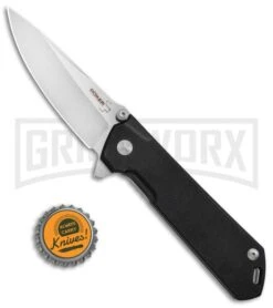 Boker Plus Kihon Black G-10 Folding Knife - Satin Plain -OTF Knives Shop Boker Plus Kihon Black G 10 01BO774 BHQ 67886 jr bottlecap large