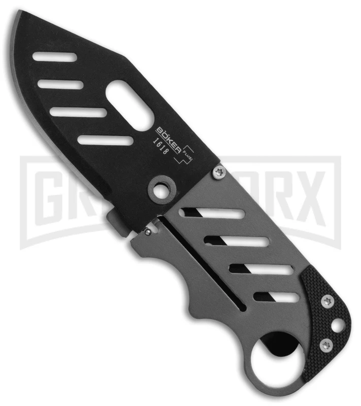 Boker Plus Credit Card Folding Knife - Black Plain 1 Boker Plus Credit Card Folding Knife - Black Plain