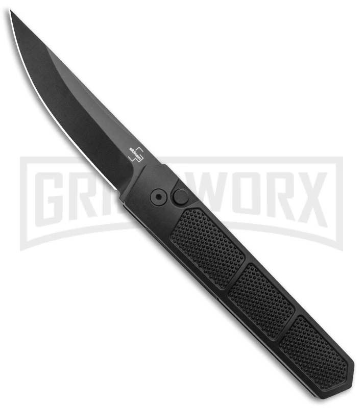 Boker Plus Kwaiken Grip Automatic Knife - D2 Black Plain 1 Boker Plus Kwaiken Grip Automatic Knife - D2 Black Plain