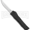 Boker Plus Lhotak Eagle Black Aluminum OTF Automatic Knife - Satin Plain