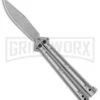 Boker Plus Papillon Stainless Steel Butterfly Knife - Stonewash Plain