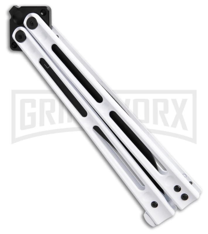 Boker Plus Papillon Butterfly Knife White - Black Plain 3 Boker Plus Papillon Butterfly Knife White - Black Plain - Image 3