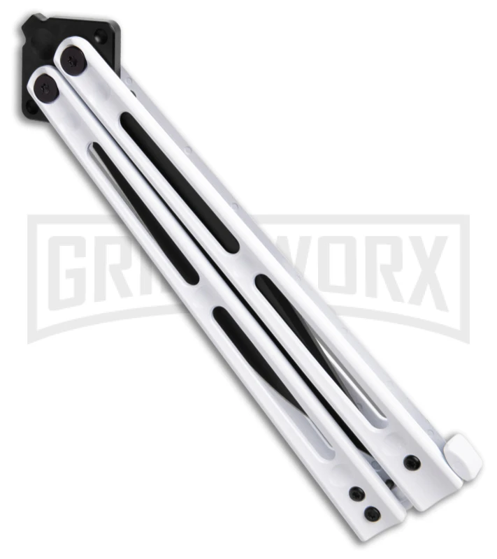 Boker Plus Papillon Butterfly Knife White - Black Plain 2 Boker Plus Papillon Butterfly Knife White - Black Plain - Image 2