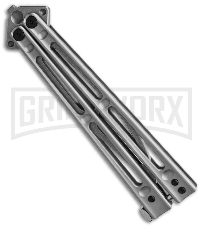 Boker Plus Paillion Stainless Steel Trainer Butterfly Knife - Stonewash Dull 2 Boker Plus Paillion Stainless Steel Trainer Butterfly Knife - Stonewash Dull - Image 2