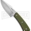Boker Plus OD Green G-10 Piranha Fixed Blade Knife - Stonewash Plain
