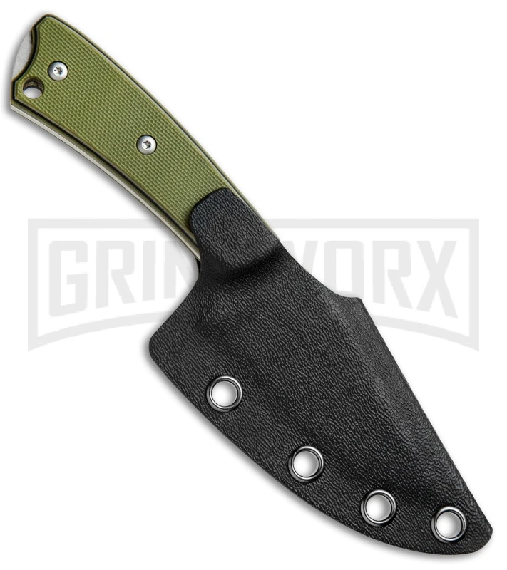 Boker Plus OD Green G-10 Piranha Fixed Blade Knife - Stonewash Plain 3 Boker Plus OD Green G-10 Piranha Fixed Blade Knife - Stonewash Plain - Image 3