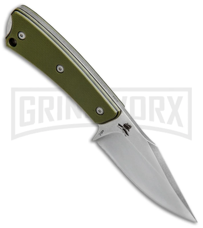 Boker Plus OD Green G-10 Piranha Fixed Blade Knife - Stonewash Plain 2 Boker Plus OD Green G-10 Piranha Fixed Blade Knife - Stonewash Plain - Image 2