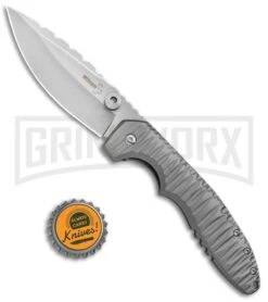 Boker Plus Sulaco Titanium Folding Knife - Stonewash Plain 7 Boker Plus Sulaco Titanium Folding Knife - Stonewash Plain -OTF Knives Shop Boker Plus Ram Maramba Sulaco Ti SW 01BO034 BHQ 67851 jr bottlecap large