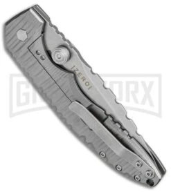 Boker Plus Sulaco Titanium Folding Knife - Stonewash Plain 6 Boker Plus Sulaco Titanium Folding Knife - Stonewash Plain -OTF Knives Shop Boker Plus Ram Maramba Sulaco Ti SW 01BO034 BHQ 67851 jr side large