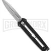 Boker Plus Slike Black OTF Manual Dagger Knife - Stonewash Plain