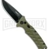 Boker Plus Strike OD Green Manual Knife - Drop Point Black Plain