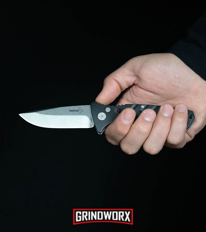 Boker Plus Strike Manual Knife - Tanto Black Serr 5 Boker Plus Strike Manual Knife - Tanto Black Serr - Image 5