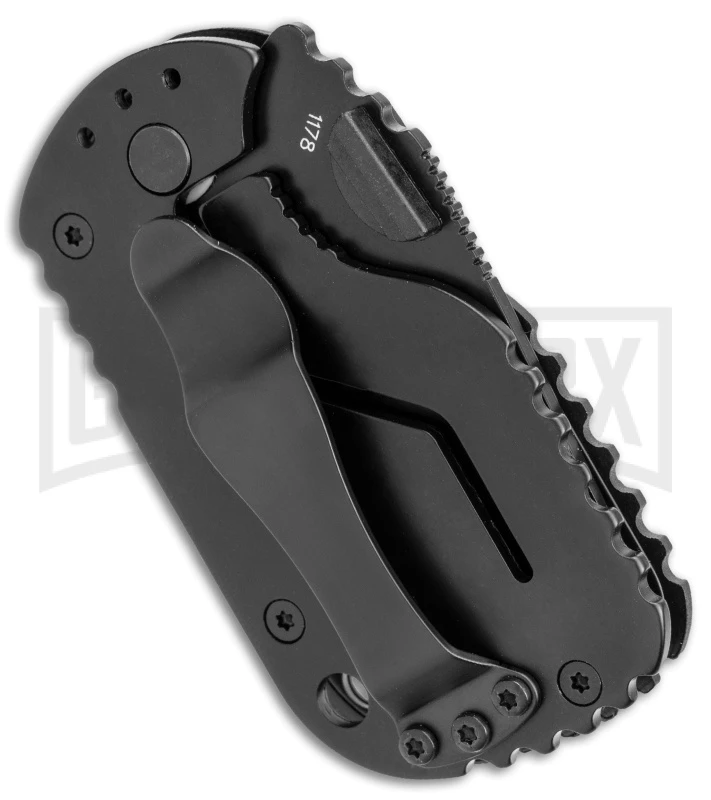Boker Plus Subcom 2.0 Black Frame Lock Knife - Black Serr 3 Boker Plus Subcom 2.0 Black Frame Lock Knife - Black Serr - Image 3
