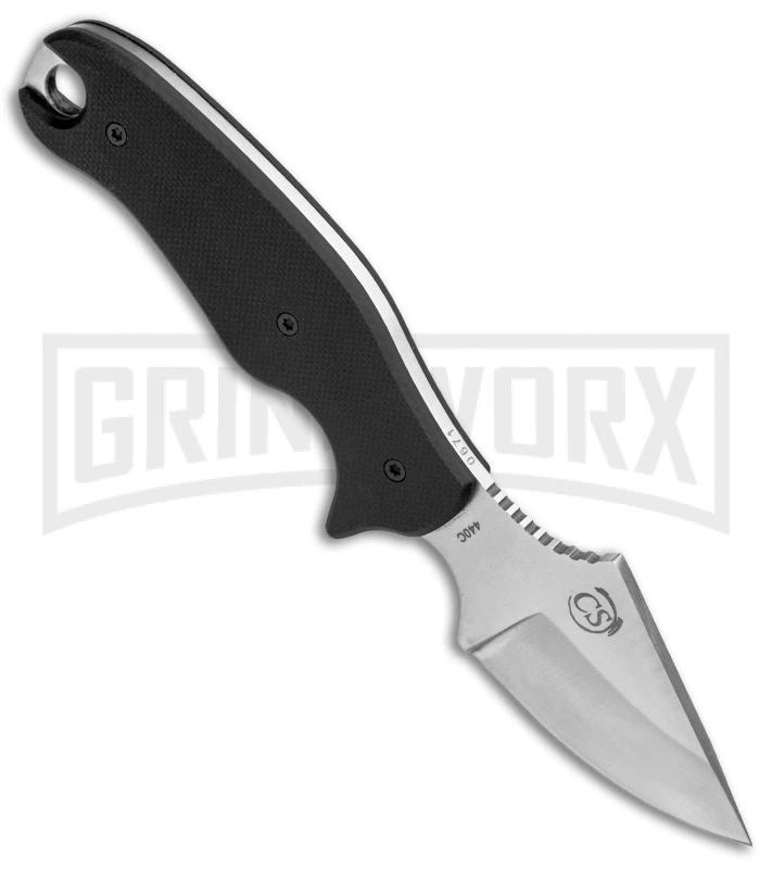 Boker Plus Tac-Neck Black G-10 Fixed Blade Knife - Satin Plain 2 Boker Plus Tac-Neck Black G-10 Fixed Blade Knife - Satin Plain - Image 2