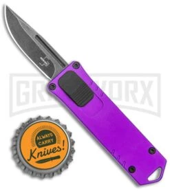 Boker Plus USB OTF Black Automatic Knife Aluminum - Purple SW Plain -OTF Knives Shop Boker Plus USB OTF Auto Purple Aluminum Black SW 06EX277SOI BHQ 125999 jr bottlecap large