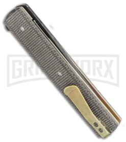 Boker Plus Urban Trapper Green Micarta Liner Lock Knife ( Black Plain) -OTF Knives Shop Boker Plus Urban Trapper Knife Liner Green Micarta 3.3 Black 01BO705 BHQ 118391 LS Side large