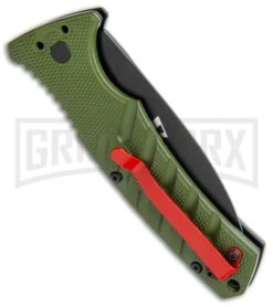 Boker Warhawk Strike Automatic Knife - Dagger -OTF Knives Shop Boker Plus Warhawk Strike Dagger Auto Green Black BHQ 113922 jr side large