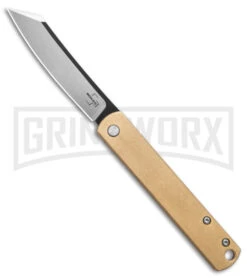 Boker Plus Zensin 42 Brass Slip Joint Knife - Satin Plain
