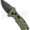 Boker Stubby Strike OD Green Automatic Knife - Black Stonewash