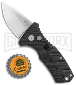 Boker Stubby Strike Black Automatic Knife - Stonewash -OTF Knives Shop Boker Stubby Strike CA Legal Auto SW 01BO440NSOI BHQ 99646 jr bottlecap large