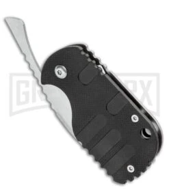 Boker Subcom Black G-10 Friction Folder- Stonewash Plain -OTF Knives Shop Boker Subcom Friction Folder Knife Black G 10 SW BHQ 94318 ns spine large